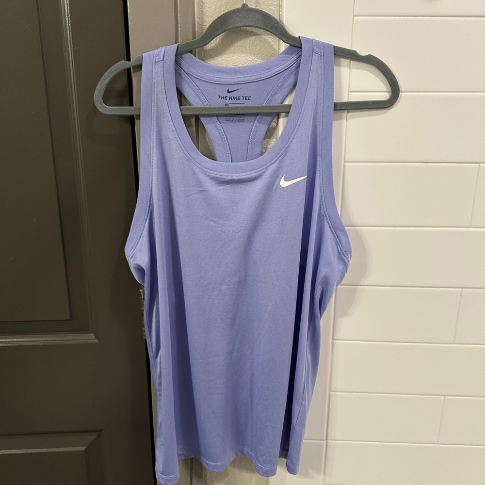 Nike Lavender Racerback Tank Top with White Swoosh